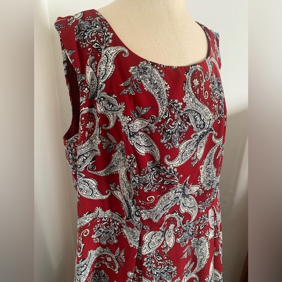 ModCloth Yellow Star Fit n Flare Sleeveless Paisley Dress 1X - Picture 13 of 15